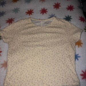 Arizona Jean Company Women's Yellow Floral Tee